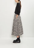 Cat Patrol Print Cotton Skirt