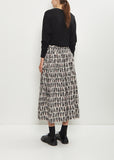 Cat Patrol Print Cotton Skirt