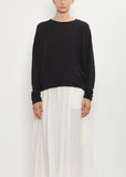 Matte Finish Cotton Wool Pullover — Black