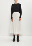Cotton Silk Lawn Skirt — Off White