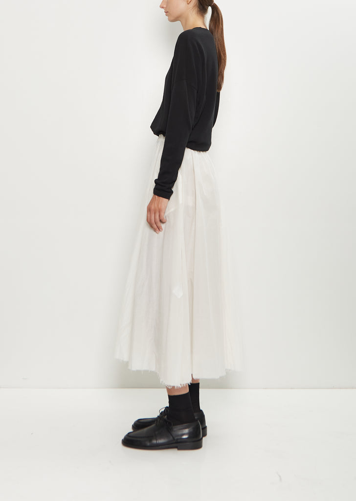 Cotton Silk Lawn Skirt — Off White