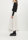 Cotton Silk Lawn Skirt — Off White