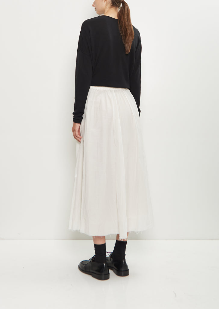 Cotton Silk Lawn Skirt — Off White