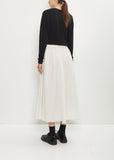 Cotton Silk Lawn Skirt — Off White