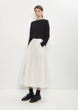Cotton Silk Lawn Skirt — Off White