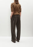 Silk Blend Relaxed Pants — Dark Espresso