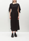 Flap Sleeve Cupro-Flax Dress