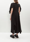 Flap Sleeve Cupro-Flax Dress