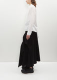 Asymmetric Flare Cotton Blouse