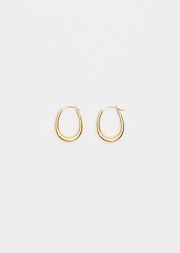 Gold Tiny Egg Hoops