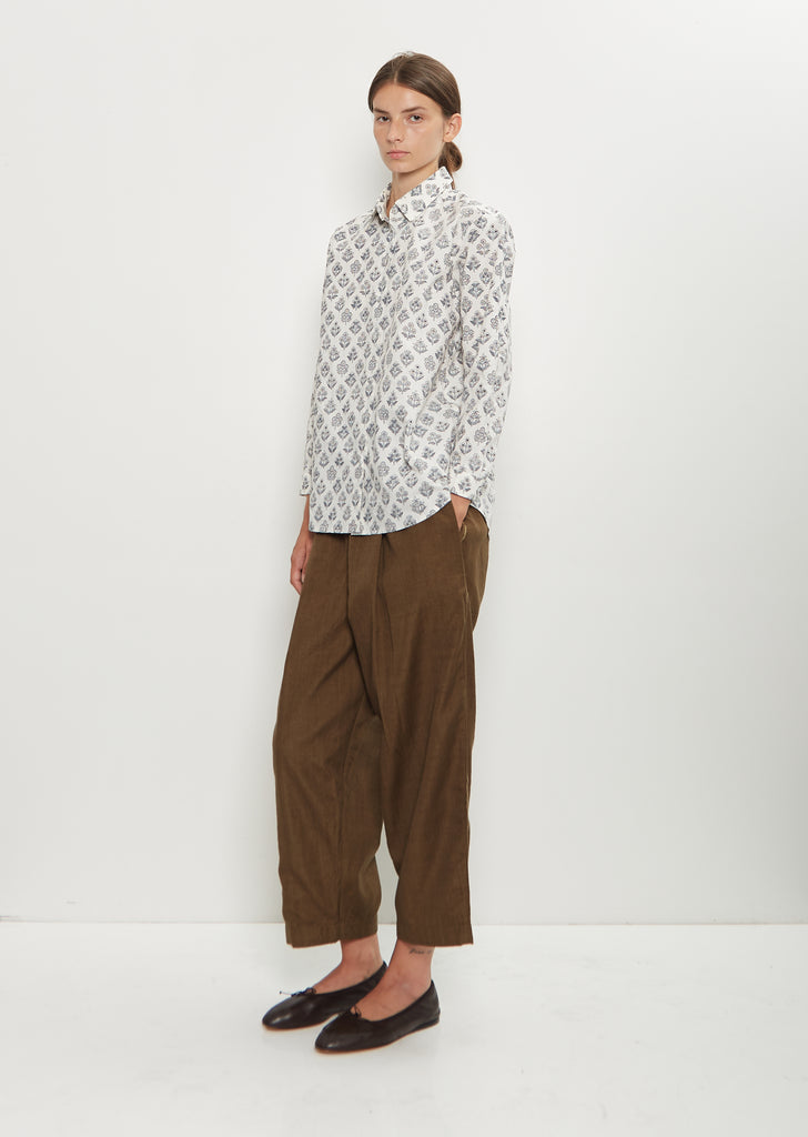 Fabric Buttons Cotton Shirt