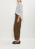 Wool Ari Stitch Pleated Pants