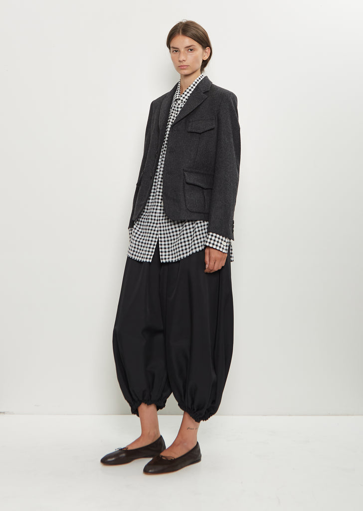 Tailored Wool Jacket — Charcoal