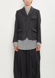 Tailored Wool Jacket — Charcoal