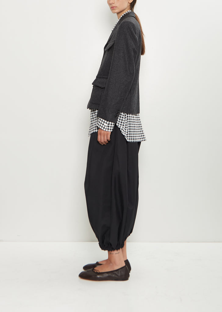 Tailored Wool Jacket — Charcoal