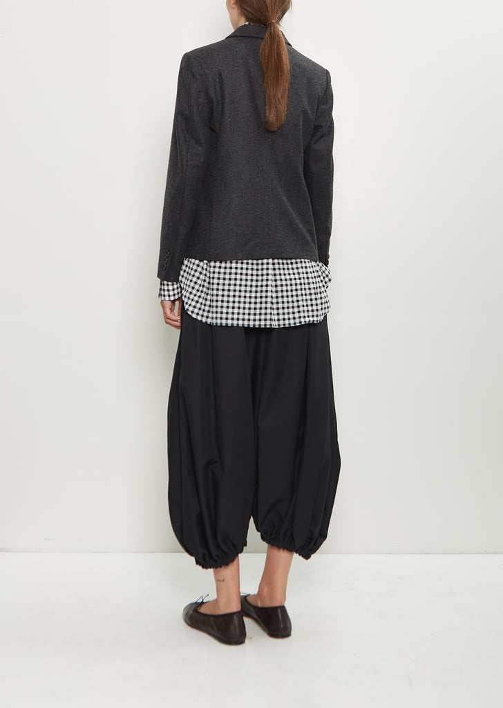 Tailored Wool Jacket — Charcoal