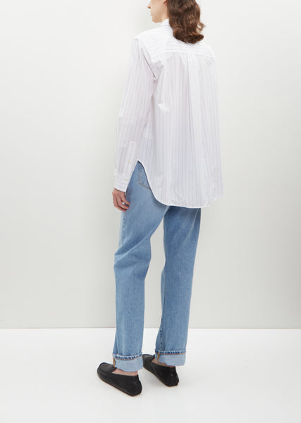 Signature Cotton Shirt — White / Black – La Garçonne