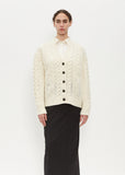 Oversized Aran Recycled Merino Wool Cardigan