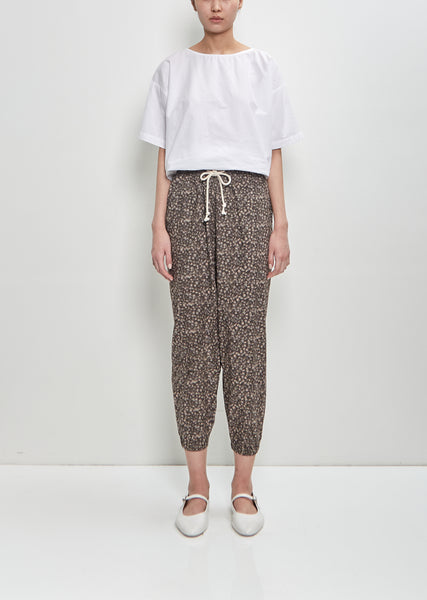 Organic Cotton Jethro Joggers — Charcoal Floral – La Garçonne