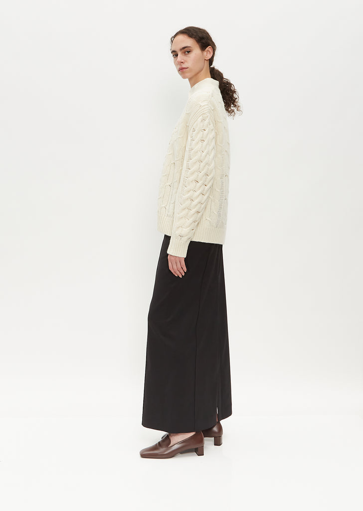 Oversized Aran Recycled Merino Wool Cardigan