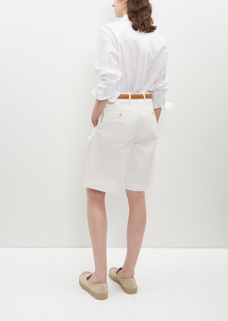 Relaxed Cotton Twill Shorts
