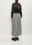 Wide Pull-On Houndstooth Wool Pants