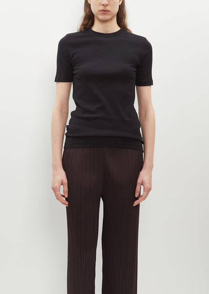 ★GLOWNY★ G CLASSIC RIB TEE BLACK G CLASSIC RIB TEE (BLACK) - GLOWNY
