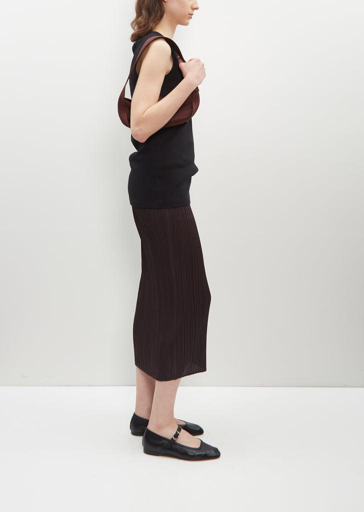 Pleats Half Moon Bag