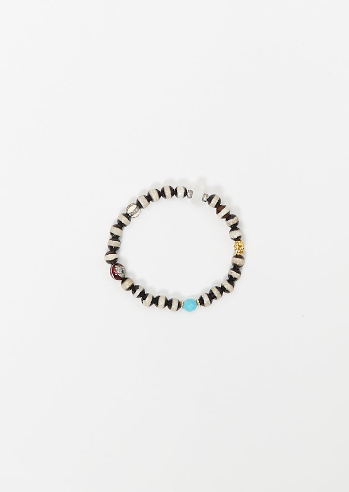 Black Agate Stripe Beaded Bracelet 84