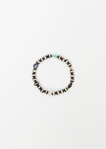 Black Agate Stripe Beaded Bracelet 71