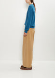 Cashmere Mini R-Neck Sweater — Deep Blue