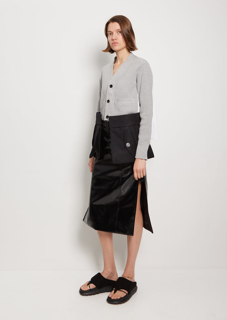 Cotton Gabardine Pocket Belt — Black