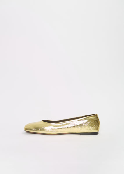 パンプス 25ss THE ROW Leather star ballerinas F1638M39GOLD Feb2021Session9877_TMHILHPS20_