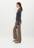 Super Fine Wool High Gauge Rib Knit Polo