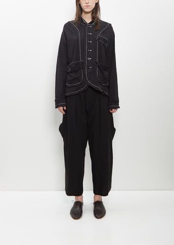 Viscose Flax Relaxed Big Pocket Pants
