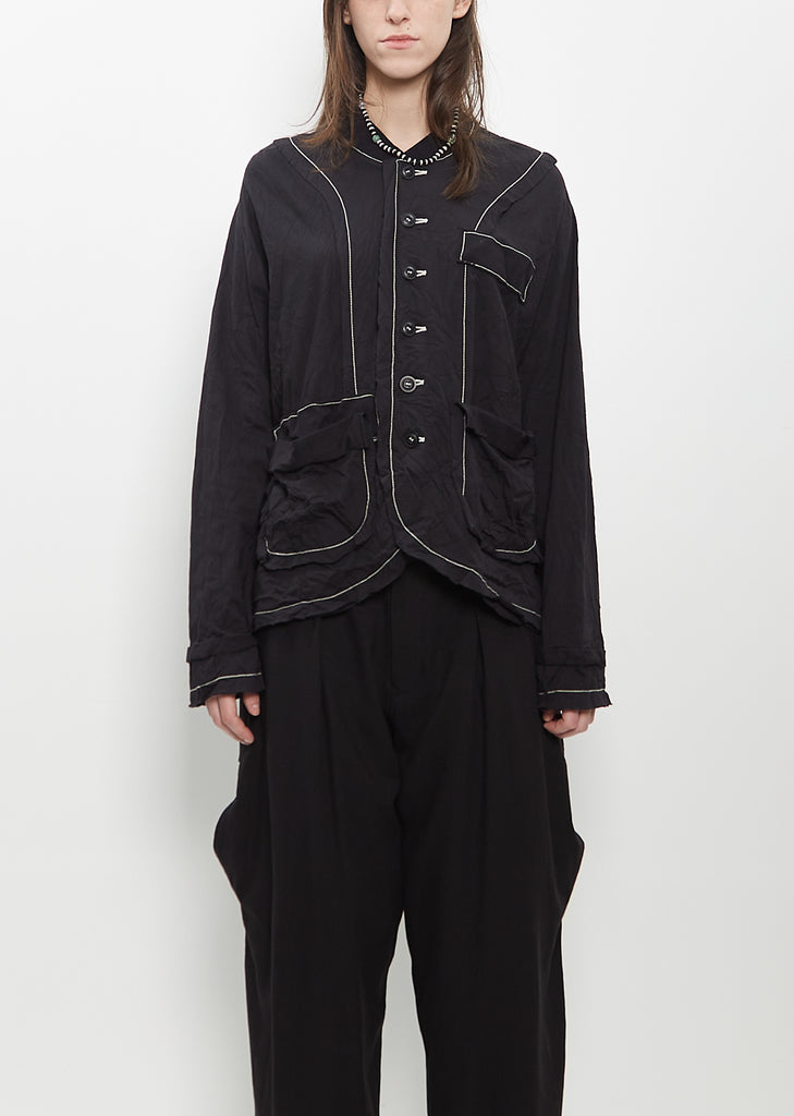 Cotton Poly Tromp-L'œil Jacket