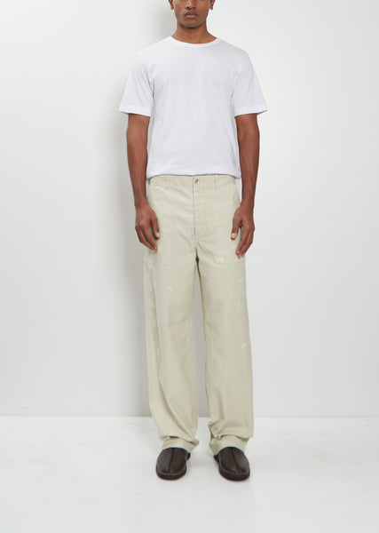 Washed Baggy Bleached Baker Pants — Dusty Ivory – La Garçonne