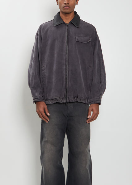 ゴーダブルゾン Whip Chord Vintage Zip Jacket — Black – La Garçonne