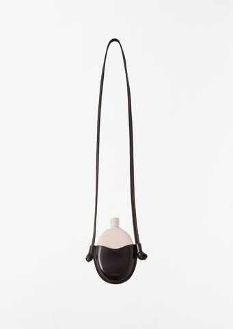 Flask Necklace - Black/Powder White