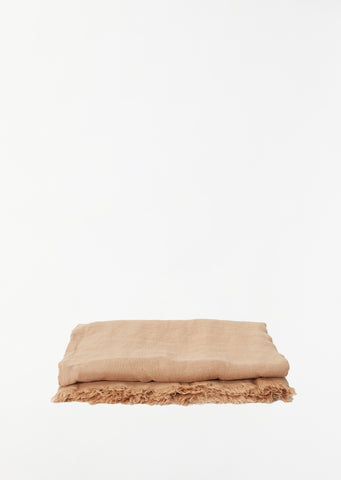 Freya Linen Throw — Fawn