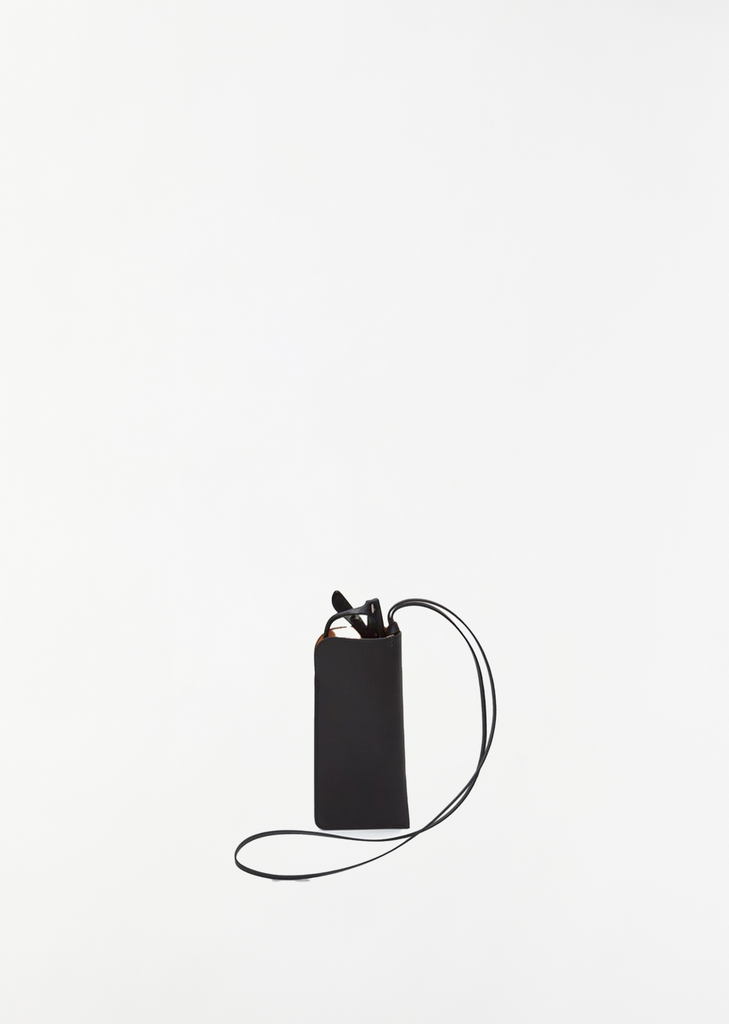 Glasses Case with Neck Strap — Black