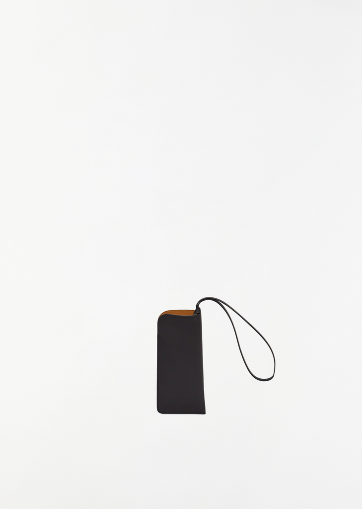Glasses Case with Neck Strap — Black