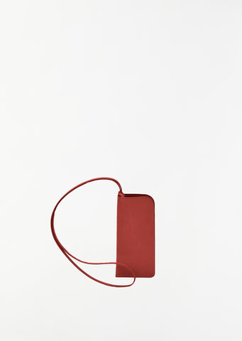 Glasses Case with Neck Strap — Dark Honey