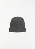 Wool-Alpaca Globe Knit Beanie — Grey/Black