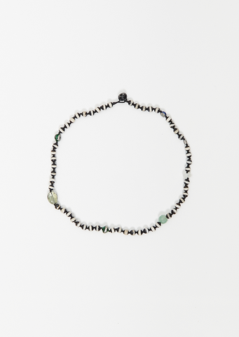 Black Agate Stripe Beaded Neckalce 188 45cm