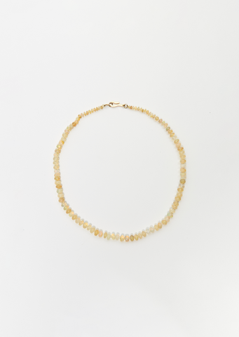Opal Plain Beaded Necklace, 45cm