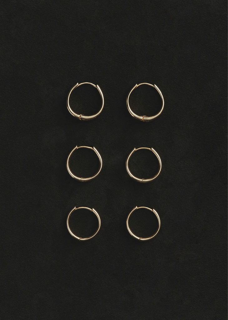 Gold Medium Intrinsic Hoops