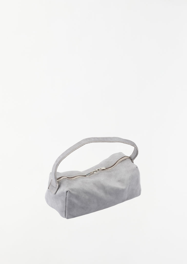 Small Leather Handle Bag — Grey