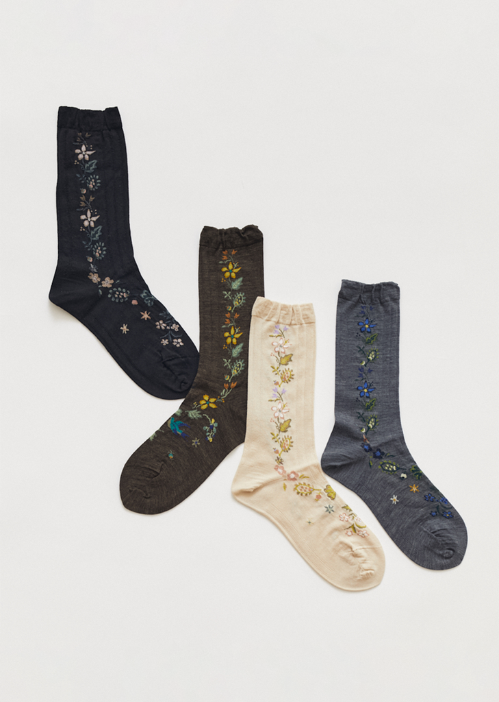 Peace Bird Socks — Black