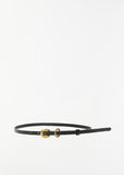 Leather Narrow Belt - W — Black
